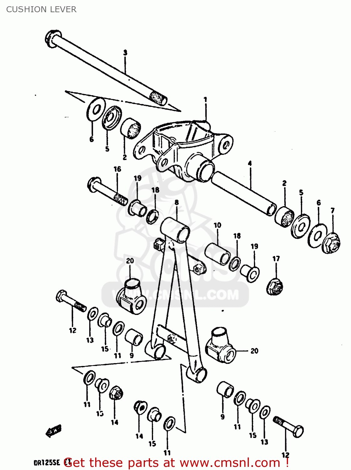 CUSHION LEVER DR125S 1984 (E)