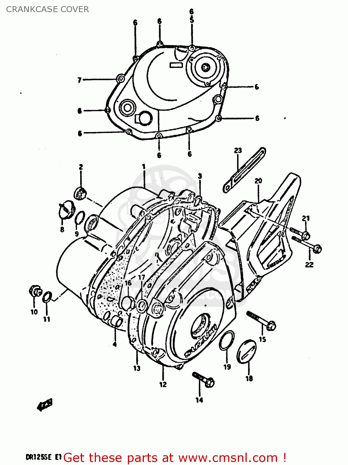 CRANKCASE COVER DR125S 1984 (E)