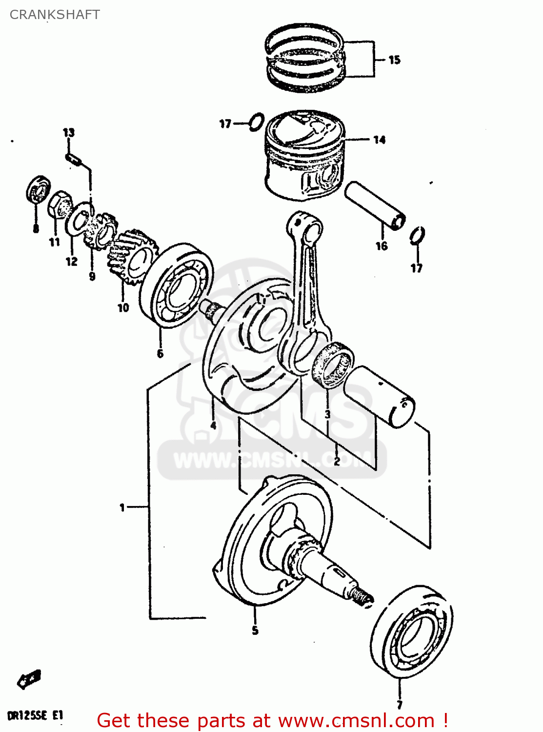 CRANKSHAFT DR125S 1984 (E)