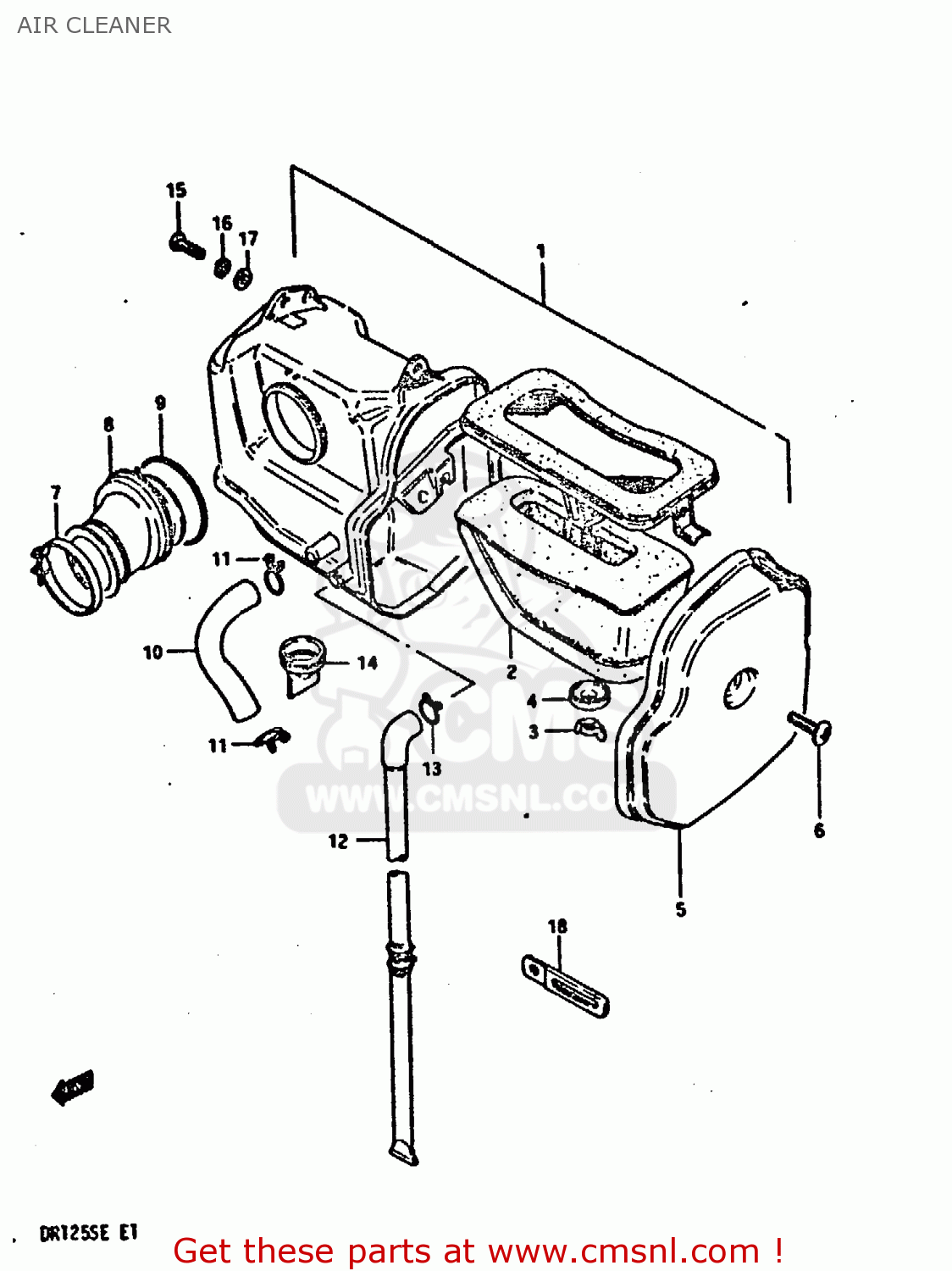 AIR CLEANER DR125S 1984 (E)