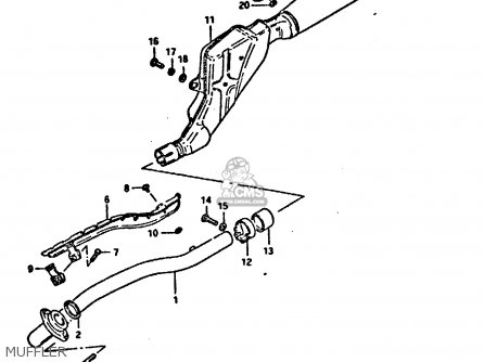 MUFFLER - DR125S 1984 (E)