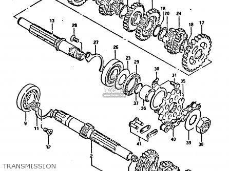 TRANSMISSION - DR125S 1984 (E)