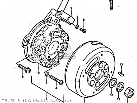 MAGNETO (E2, E4, E15, E18, E21) - DR125S 1984 (E)