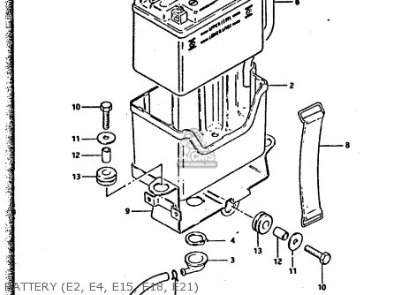 BATTERY (E2, E4, E15, E18, E21) - DR125S 1984 (E)