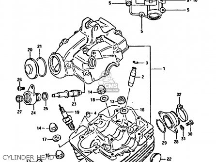 CYLINDER HEAD - DR125S 1984 (E)