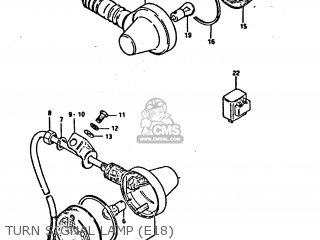 TURN SIGNAL LAMP (E18) - DR125S 1984 (E)