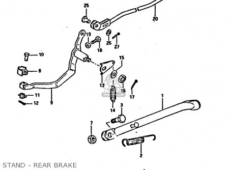 STAND - REAR BRAKE - DR125S 1984 (E)