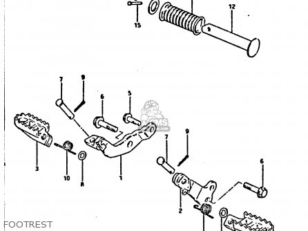 FOOTREST - DR125S 1984 (E)