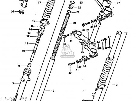 FRONT FORK - DR125S 1984 (E)
