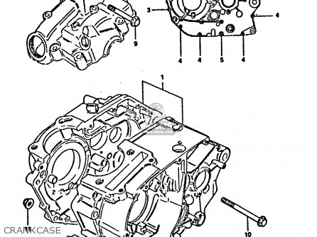 CRANKCASE - DR125S 1984 (E)