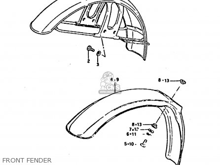 FRONT FENDER - DR125S 1984 (E)