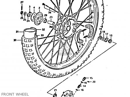 FRONT WHEEL - DR125S 1984 (E)