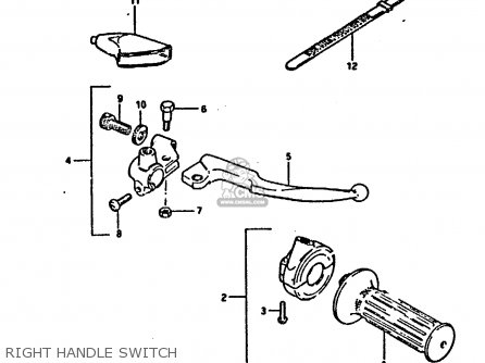 RIGHT HANDLE SWITCH - DR125S 1984 (E)
