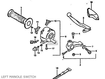 LEFT MANOLE SWITCH - DR125S 1984 (E)