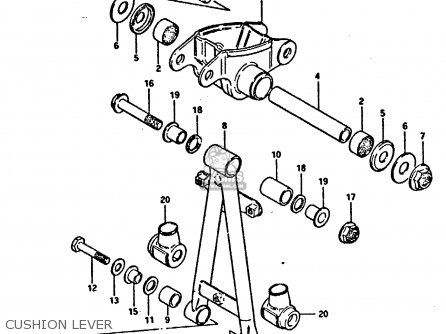 CUSHION LEVER - DR125S 1984 (E)