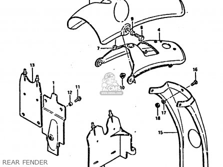 REAR FENDER - DR125S 1984 (E)