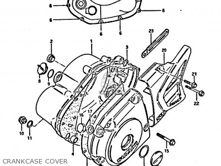 CRANKCASE COVER - DR125S 1984 (E)