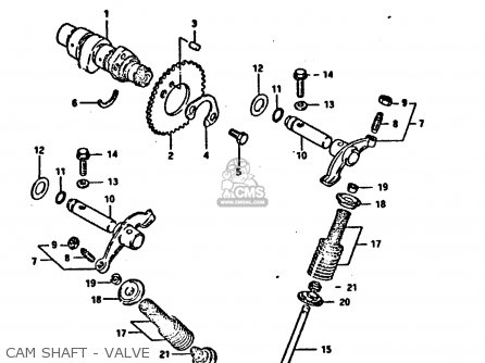 CAM SHAFT - VALVE - DR125S 1984 (E)