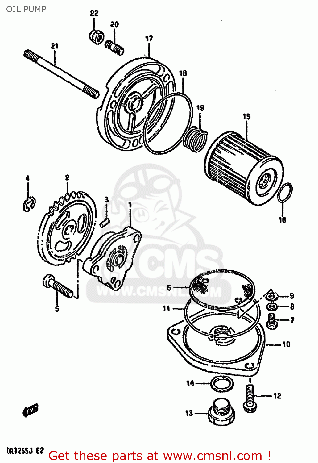 OIL PUMP DR125S 1985 (F) (E01 E02 E04 E18 E24)