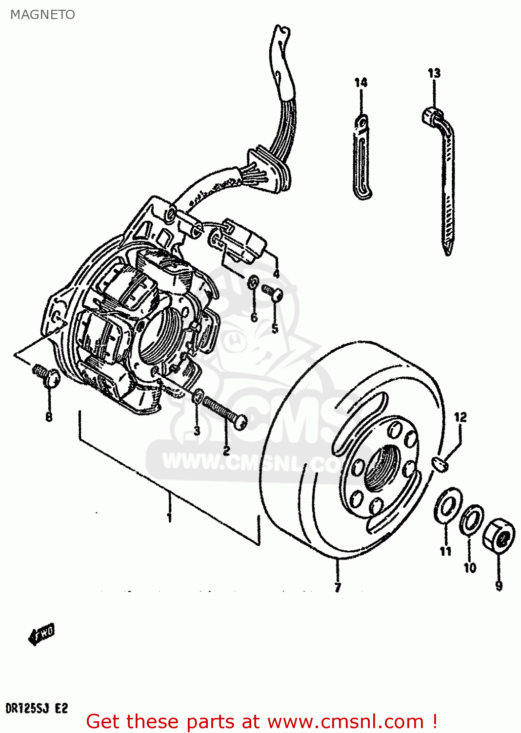 MAGNETO DR125S 1985 (F) (E01 E02 E04 E18 E24)