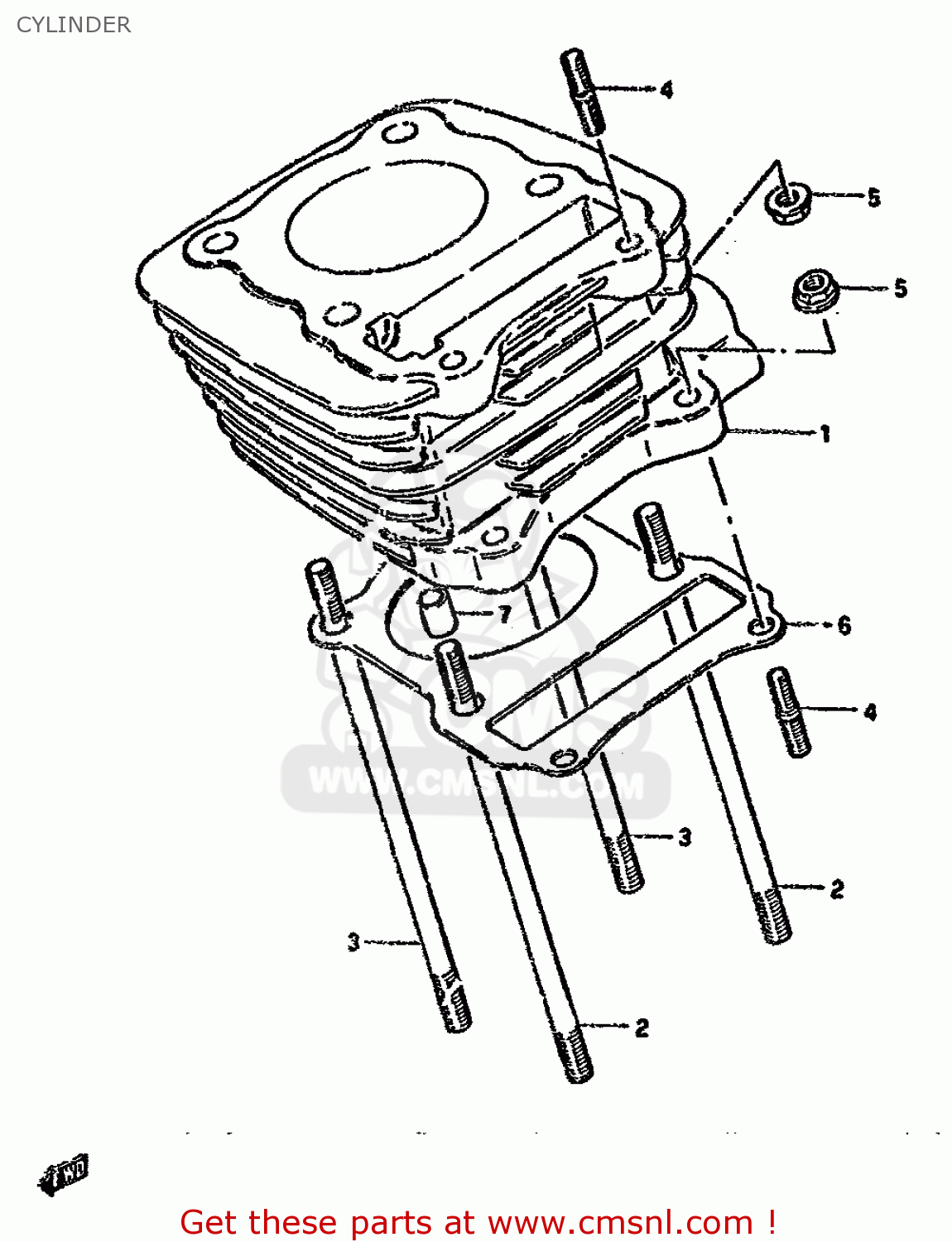 CYLINDER DR125S 1985 (F) (E01 E02 E04 E18 E24)