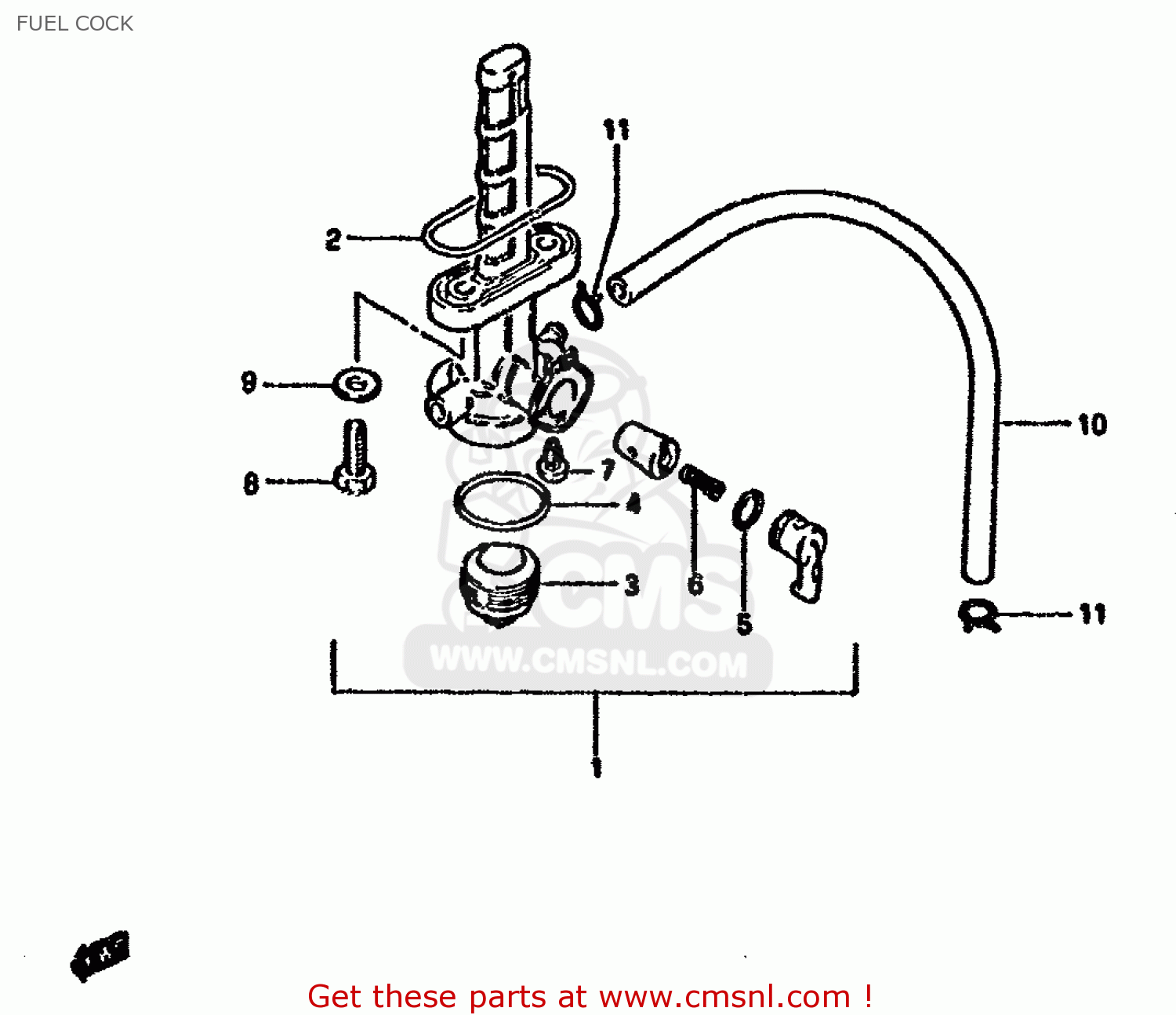 FUEL COCK DR125S 1985 (F) (E01 E02 E04 E18 E24)