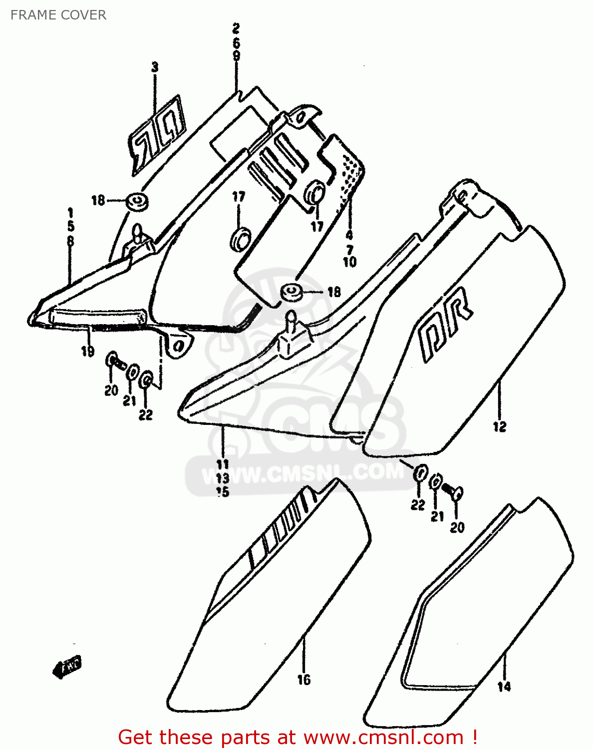 FRAME COVER DR125S 1985 (F) (E01 E02 E04 E18 E24)