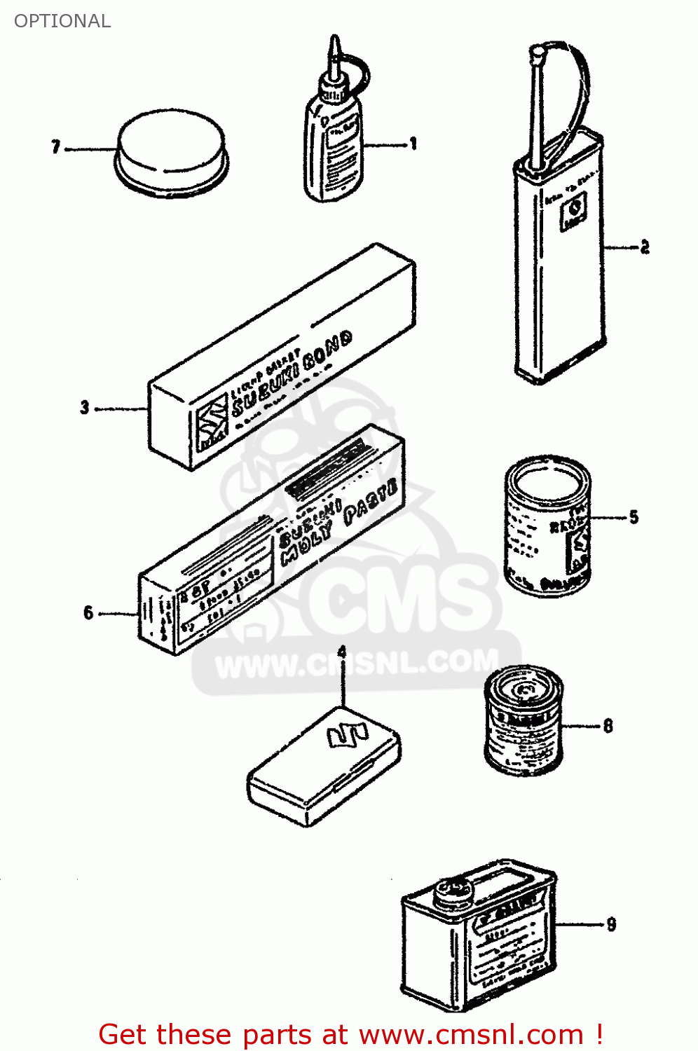 OPTIONAL DR125S 1985 (F) (E01 E02 E04 E18 E24)