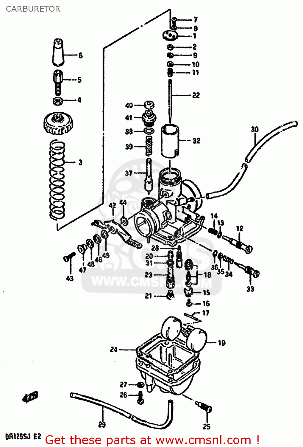 CARBURETOR DR125S 1985 (F) (E01 E02 E04 E18 E24)