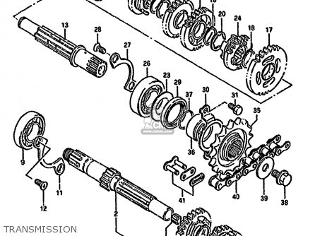 TRANSMISSION - DR125S 1985 (F) (E01 E02 E04 E18 E24)