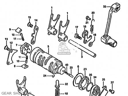 GEAR SHIFTING - DR125S 1985 (F) (E01 E02 E04 E18 E24)