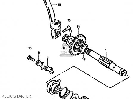 KICK STARTER - DR125S 1985 (F) (E01 E02 E04 E18 E24)