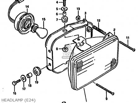 HEADLAMP (E24) - DR125S 1985 (F) (E01 E02 E04 E18 E24)