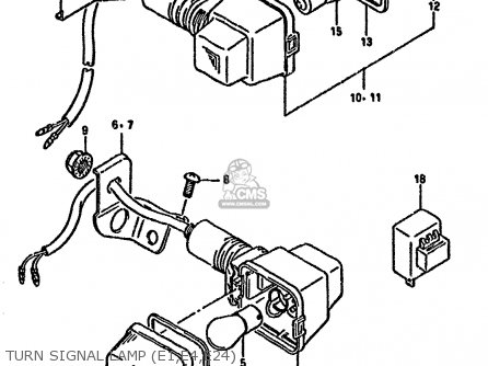 TURN SIGNAL LAMP (E1,E4,E24) - DR125S 1985 (F) (E01 E02 E04 E18 E24)