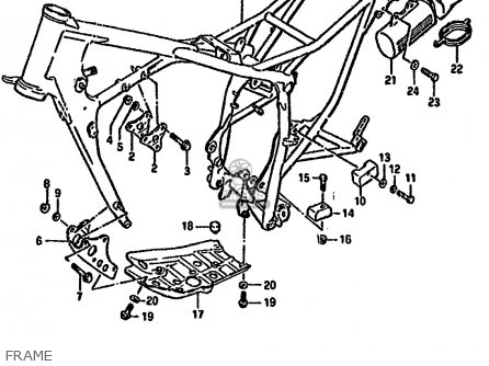 FRAME - DR125S 1985 (F) (E01 E02 E04 E18 E24)
