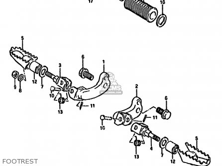 FOOTREST - DR125S 1985 (F) (E01 E02 E04 E18 E24)
