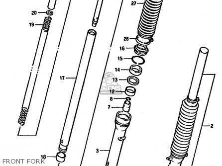 FRONT FORK - DR125S 1985 (F) (E01 E02 E04 E18 E24)