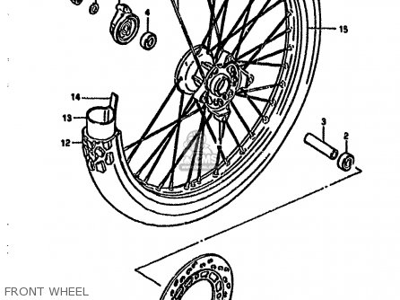 FRONT WHEEL - DR125S 1985 (F) (E01 E02 E04 E18 E24)