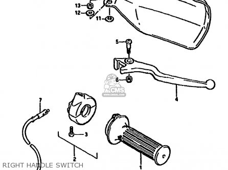 RIGHT HANDLE SWITCH - DR125S 1985 (F) (E01 E02 E04 E18 E24)
