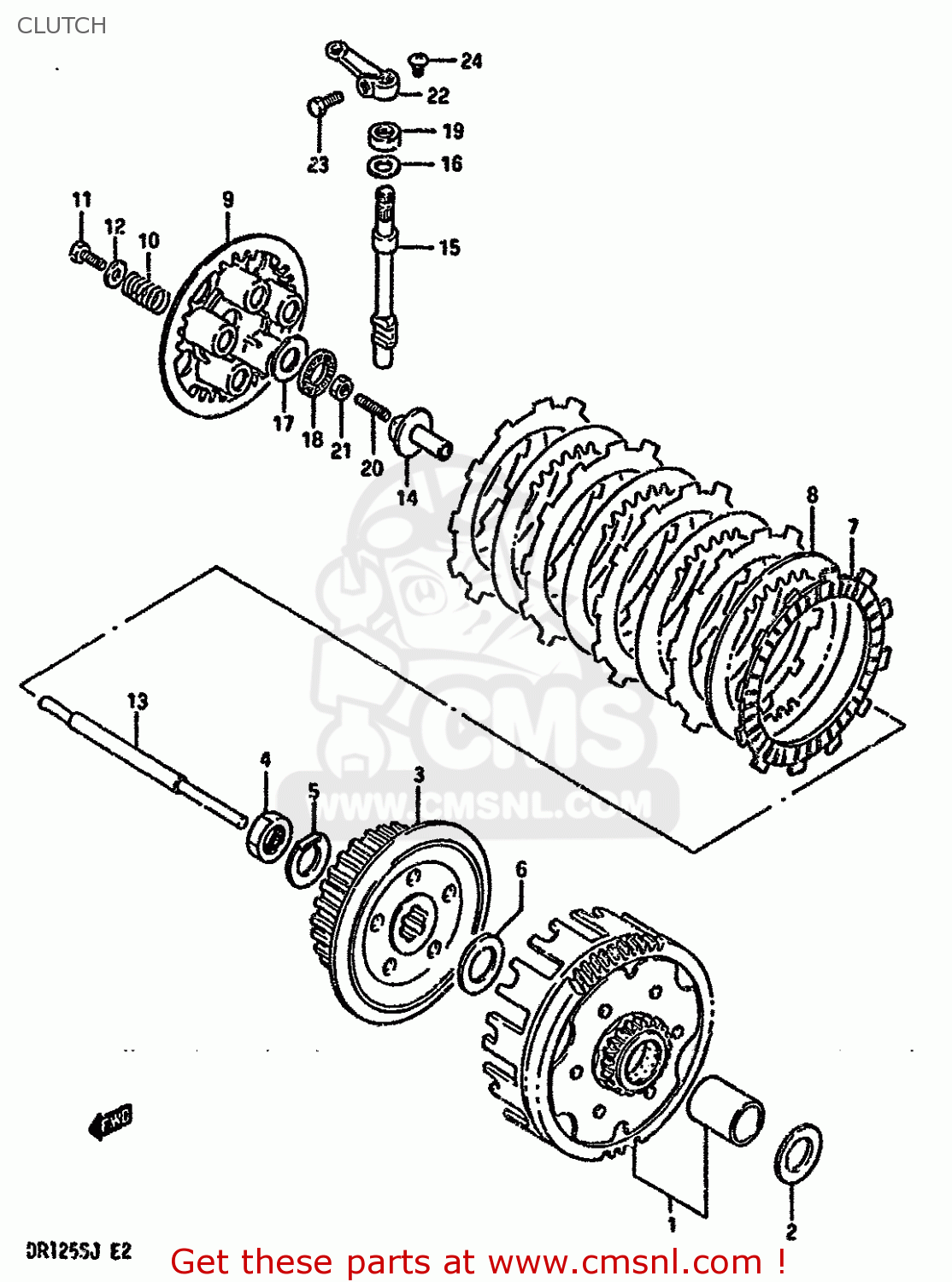 CLUTCH DR125S 1987 (H) (E01 E02 E04 E15 E18 E21 E24)