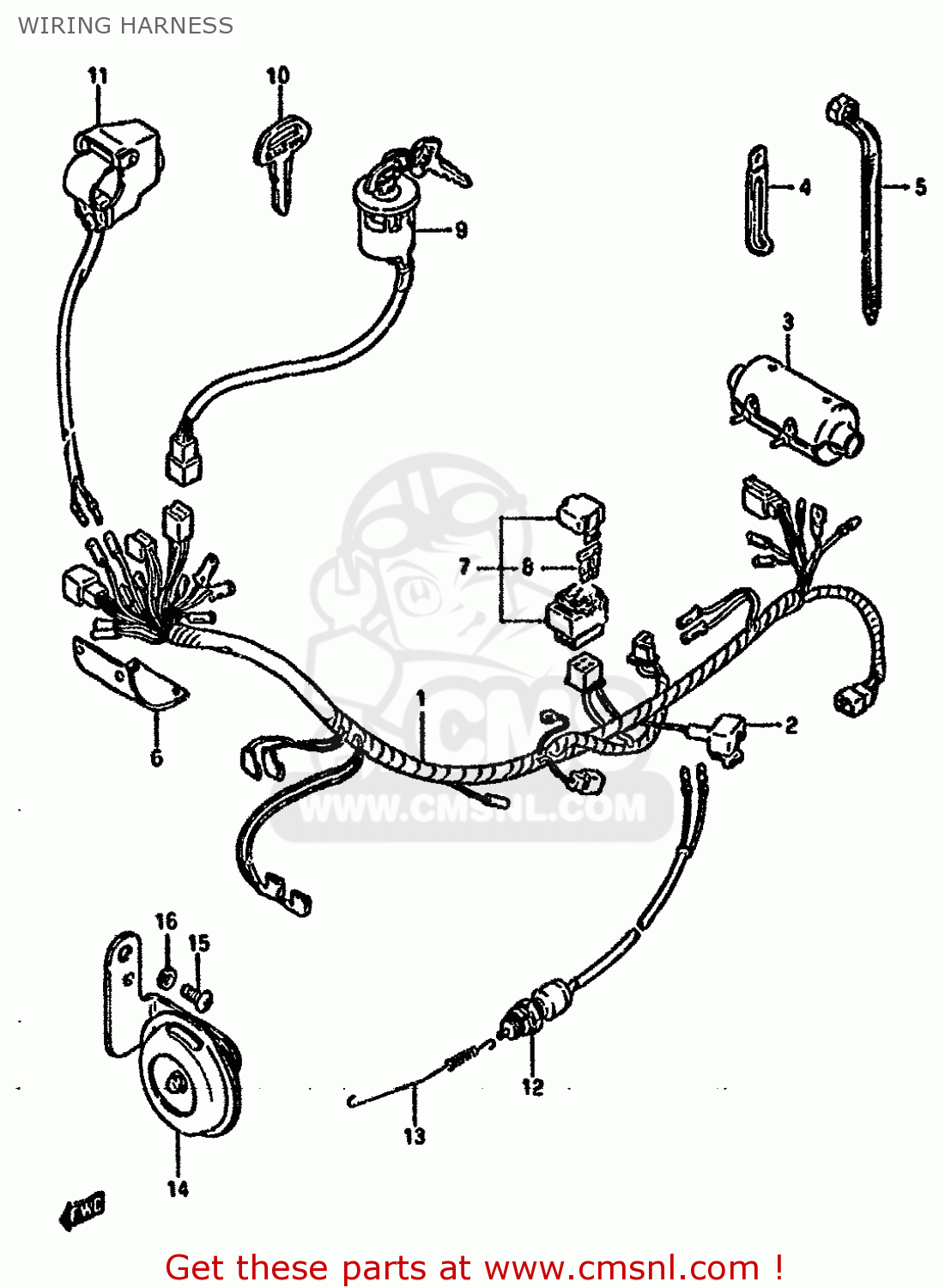 WIRING HARNESS DR125S 1987 (H) (E01 E02 E04 E15 E18 E21 E24)