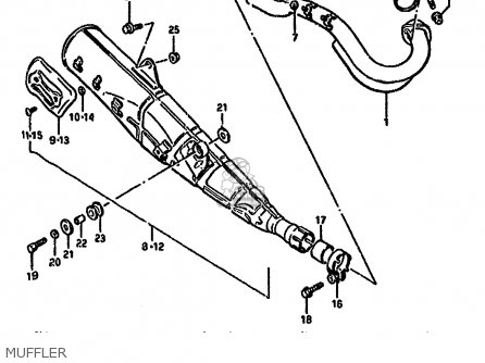 MUFFLER - DR125S 1987 (H) (E01 E02 E04 E15 E18 E21 E24)
