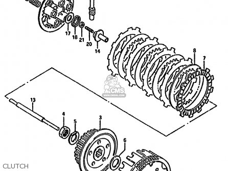 CLUTCH - DR125S 1987 (H) (E01 E02 E04 E15 E18 E21 E24)