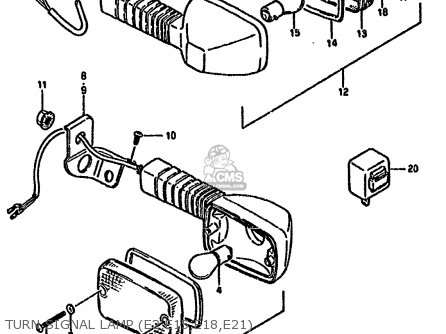 TURN SIGNAL LAMP (E2,E15,E18,E21) - DR125S 1987 (H) (E01 E02 E04 E15 E18 E21 E24)