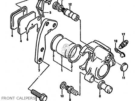FRONT CALIPERS - DR125S 1987 (H) (E01 E02 E04 E15 E18 E21 E24)