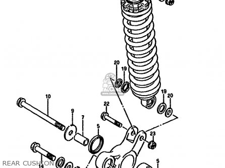 REAR CUSHION - DR125S 1987 (H) (E01 E02 E04 E15 E18 E21 E24)