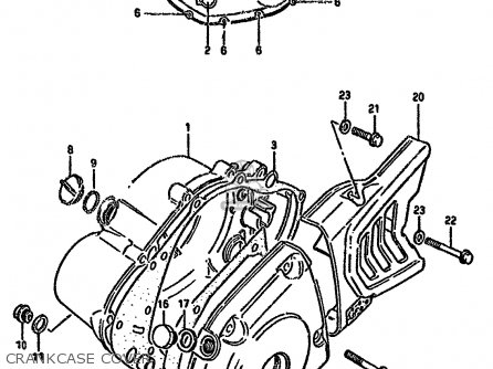 CRANKCASE COVER - DR125S 1987 (H) (E01 E02 E04 E15 E18 E21 E24)
