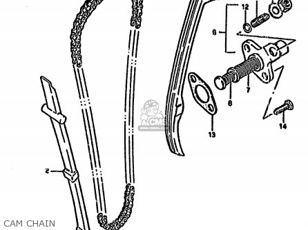CAM CHAIN - DR125S 1987 (H) (E01 E02 E04 E15 E18 E21 E24)