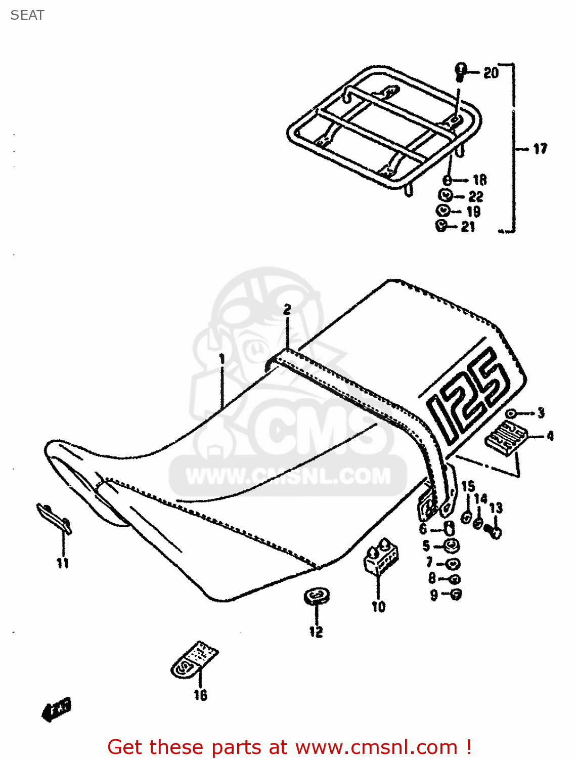 SEAT DR125S 1988 (J) UNITED KINGDOM FRANCE FINLAND (E02 E04 E15)