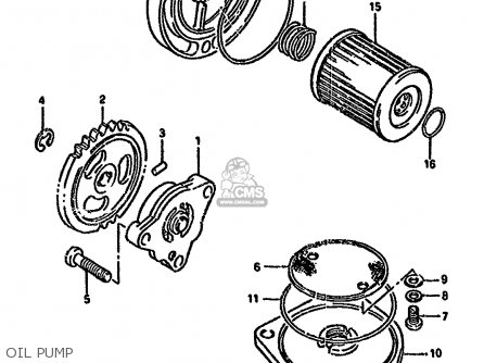 OIL PUMP - DR125S 1988 (J) UNITED KINGDOM FRANCE FINLAND (E02 E04 E15)